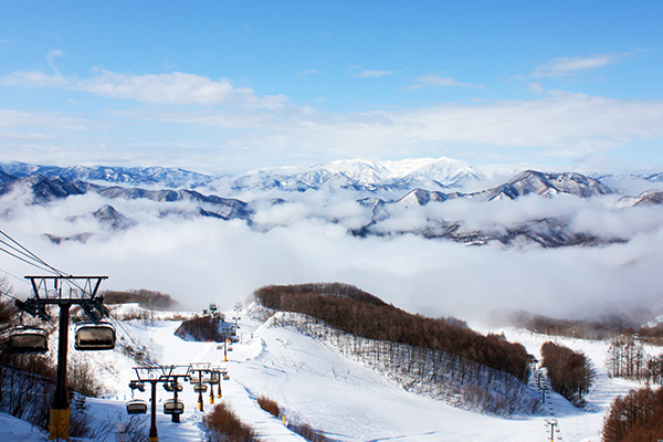 会津高原たかつえスキー場の風景