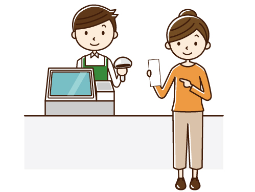 案内に沿って入力後、レシートを出力しレジまでお持ちください